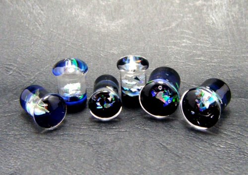 他の写真2: CLOVER GLASS OPAL PLUGS クローバーグラス オパール プラグ ガラスピアス ボディピアス ハンドメイド 手作り メンズ レディース