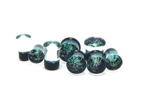 画像1: CLOVER GLASS 宇宙“そら”PLUGS/ＷＭ 【限定生産】 クローバーグラス ボディピアス ハンドメイド ガラス プラグ メンズ レディース