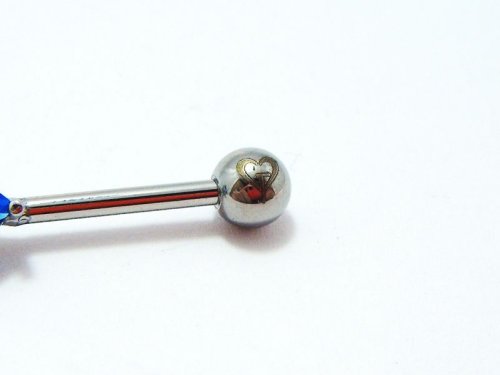 他の写真2: CLOVER GLASS  Industrial Barbells with Gem attachment 14Ga CG-IDBLSB14 クローバーグラス ボディピアス インダス メンズ レディース