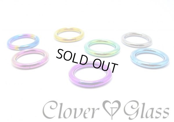 画像1: CLOVER GLASS Titanium Segment Ring 8Ga CG-T-BCS8 クローバーグラス ボディピアス チタン セグメントピアス メンズ レディース