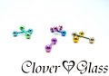 CLOVER GLASS Titanium Straight Barbell 14Ga CG-T-BRB14 クローバーグラス ボディピアス チタン バーベル メンズ レディース