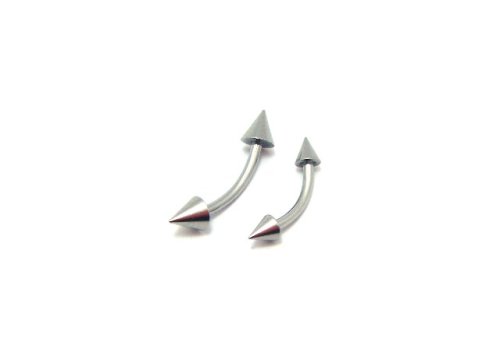 他の写真1: 【ネコポス発送可】Curved Barbells with Cone　16G/14G　コーンタイプ・カーブドバーベル　ボディピアス　BBSN