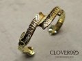 【期間限定】CLOVER925　ソリッドブラス製　ジェイプライドバングル　J PRIDE BANGLE　CLBA-01/BRASS　真鍮バングル　メンズ　レディース