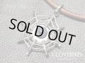 CLOVER925　蜘蛛の巣・義眼ペンダント　Hand Made Glass Pendant　CGPD-01　シルバースパイダーウェブ　CLOVER GLASS　ガラスペンダント　メンズ　レディース