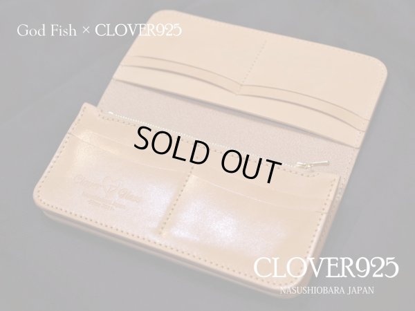 画像1: CLOVER925オリジナル　CLOVER GLASS　栃木レザー　ロングウォレット　CLW-06/NA　革財布