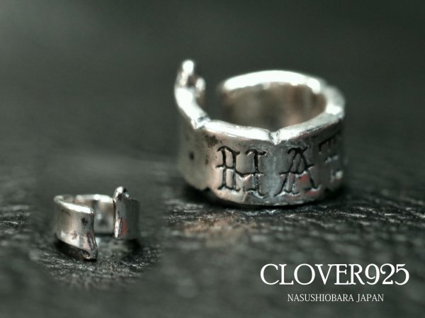 画像1: CLOVER925　ラブ＆ヘイト・ドレープ イヤーカフ　Love &&Hate Drape Earcuff　CLEC-02/SV　メンズ　レディース