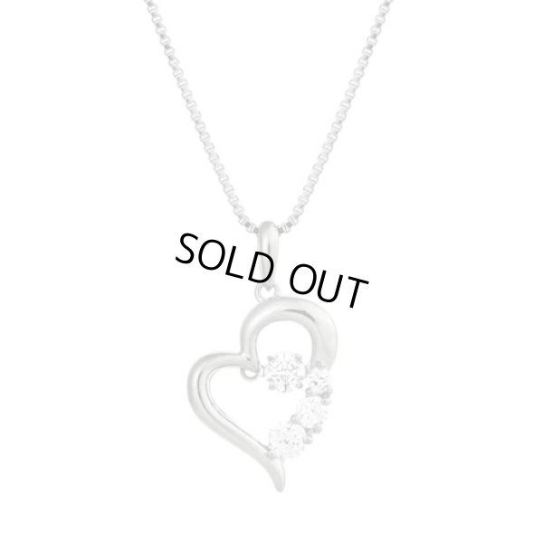 画像1: 【クロスフォー】 ダンシングストーン ネックレス　D-3stone Heart　NYP-585　レディスネックレス