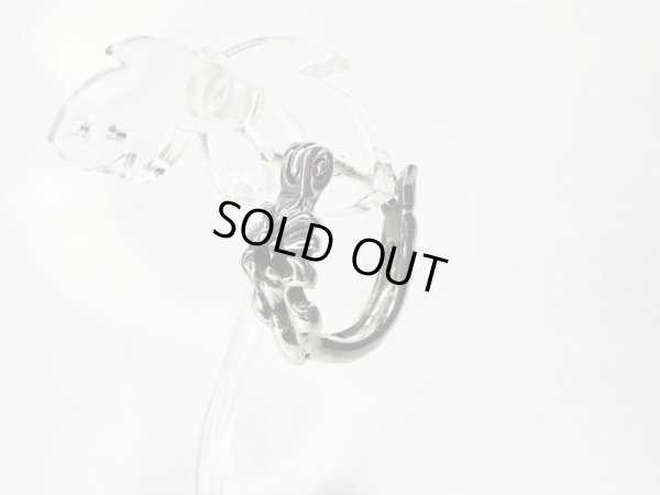 画像1: CLOVER925セレクト　ゴシックフープ・ピアス　BKCZ　シルバーピアス　片売り　CLSLCT-E041BKCZ