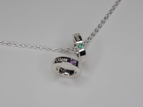 他の写真2: CLOVER925　誕生石・チャーム・ペンダント　CLOVER GLASS　Birthday Stone Charm　ベビーリング　メンズ　レディース　CGP-02/SV