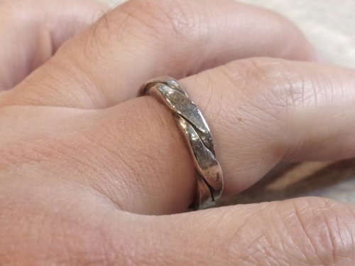 他の写真3: 【Used】龍頭 ツイストリング 21号 SILVER950 リング メンズ レディース