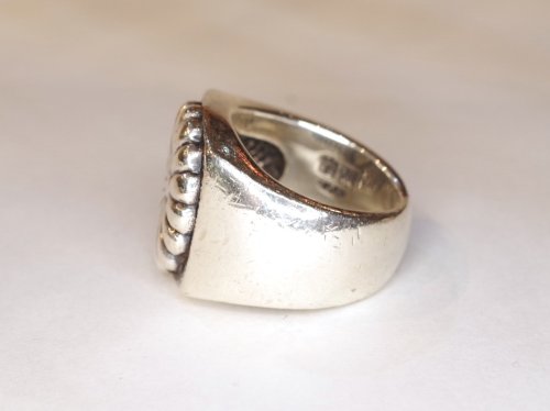 他の写真2: 【Used】龍頭 愛国リング 菊印台 18号 SILVER925 リング メンズ レディース