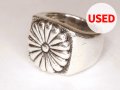 【Used】龍頭 愛国リング 菊印台 18号 SILVER925 リング メンズ レディース