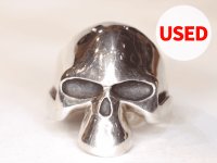 【Used】サーティーンデザインズ フラットフェイス スカル リング 19号　SILVER925 リング メンズ レディース