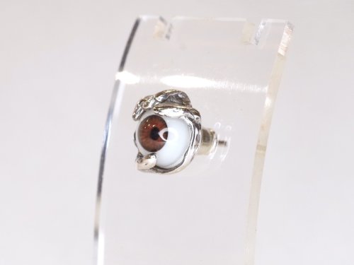 他の写真1: CLOVER925セレクト　義眼・ピアス　ブラウン　シルバーピアス　片売り　CLSLCT-E047BR