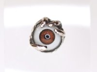 CLOVER925セレクト　義眼・ピアス　ブラウン　シルバーピアス　片売り　CLSLCT-E047BR