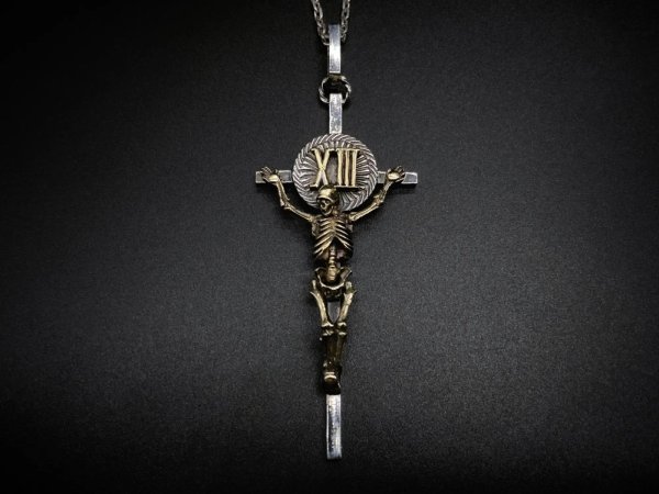 画像1: シリーエッセンス silly essence リバースクロスペンダント re-birth cross pendant pendant/silver/brass Silver925 ペンダントトップ メンズ レディース