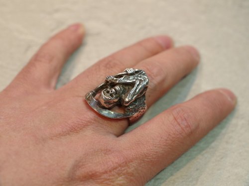 他の写真2: 【Used】CRAZY PIG DESIGNS Grim Reaper Ring 24号 SILVER925 クレイジーピッグ リング スカル メンズ レディース