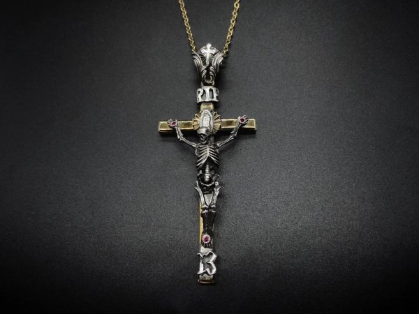 画像1: シリーエッセンス silly essence クロスコフィンペンダント cross coffin pendant/brass/silver Silver925 ペンダントトップ メンズ レディース