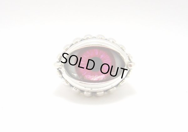 画像1: 義眼リング　ヒューマンタイプ2　CR-25　義眼カラーが選べる　シルバーリング