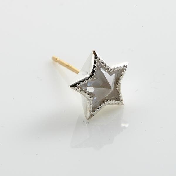 画像1: キングリモ　クラシックスターピアス　CLASSIC STAR PIERCE　KLE15CZ　King Limo　ピアス