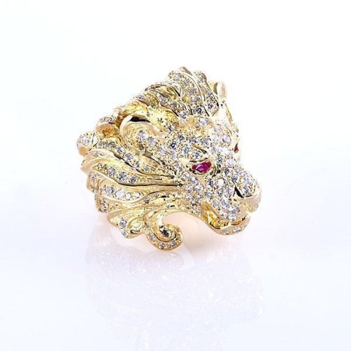 他の写真1: キングリモ　ライオンヘッドリング　パヴェ　LION HEAD RING_PAVE　KLR47GCZR　King Limo　リング