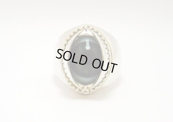 画像1: 義眼リング　ラージアイタイプ　TR-104　義眼カラーが選べる　シルバーリング