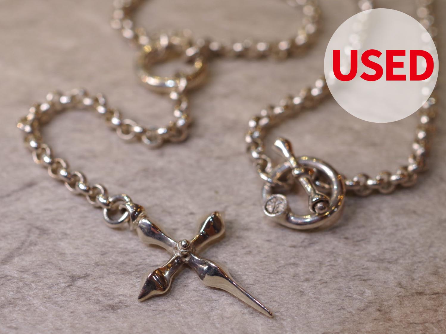 【Used】デフブリード ロザリオネックレス deaf breed Custom rosary necklace SILVER925 ネックレス メンズ レディース