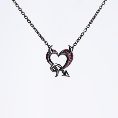 画像3: キングリモ　サタニックハートペンダント　SATANIC HEART PENDANT　KLP55BKBCZSR　King Limo　ペンダント　ネックレス