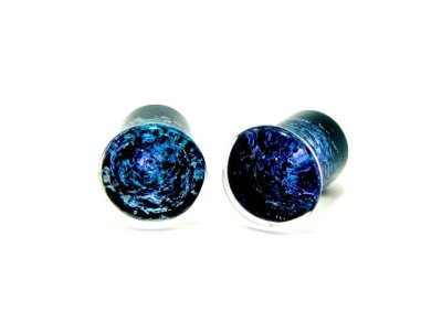 画像2: CLOVER GLASS 宇宙“そら”PLUGS/GR ボディピアス ガラス プラグ ハンドメイド メンズ レディース