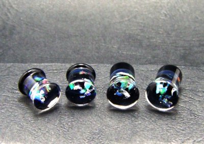 画像3: CLOVER GLASS OPAL PLUGS クローバーグラス オパール プラグ ガラスピアス ボディピアス ハンドメイド 手作り メンズ レディース