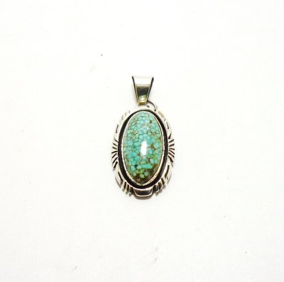 画像1: ナバホ族-Elouise Kee-　Turquoise Pendant 【No,8】