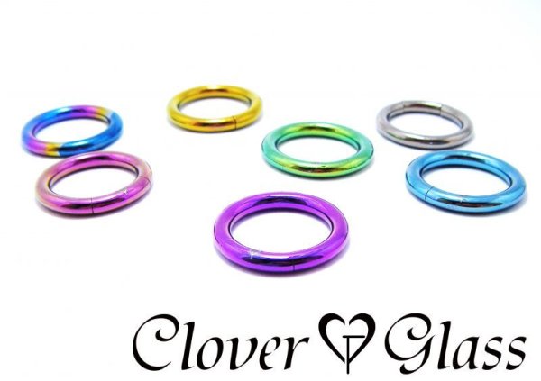 画像1: CLOVER GLASS Titanium Segment Ring 10Ga CG-T-BCS10 クローバーグラス チタン セグメントリング メンズ レディース (1)