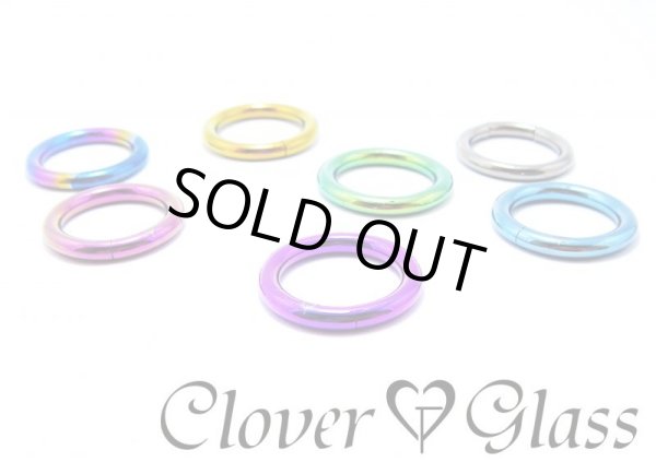 画像1: CLOVER GLASS Titanium Segment Ring 8Ga CG-T-BCS8 クローバーグラス ボディピアス チタン セグメントピアス メンズ レディース (1)