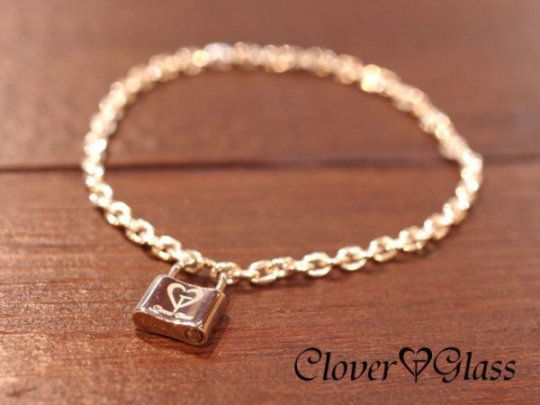 画像1: クローバーグラス　パドロック・ブレスレット　南京錠ブレスレット　CLOVER GLASS　Padlock Bracelet　CGB-01　CLOVER925オリジナルブレスレット (1)