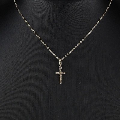 画像1: キングリモ　マイクロクロスネックレス　MICRO CROSS NECKLACE　KLT06GCZ　King Limo　ネックレス