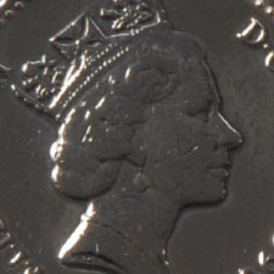 画像1: コインペンダント　イギリス5ペンス（エリザベス女王前期）ASP-1857　CLOVER925セレクト　シルバーペンダントトップ