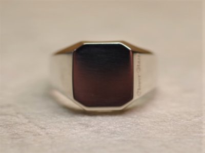 画像1: CLOVER925　C.G Signet Ring　印台リング　CLOVER GLASS　CLR-10/SV　CLOVER925オリジナルリング　