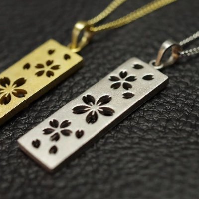 画像2: 【即納可】KANAME　カナメ　桜ネックレス　シルバーカラー　sakura pendant　KN-023　ペンダント　ネックレス　メンズ　レディース