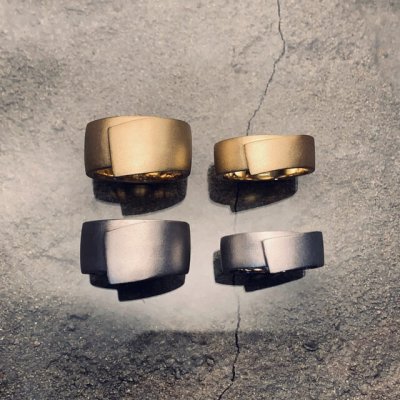 画像3: 【即納サイズあり】KANAME　カナメ　半巾帯リング　ゴールドカラー　hankinobi ring　KR-012　リング　メンズ　レディース