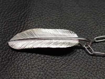 画像1: CLOVER925　カルチャーゲート・コラボレーション・フェザーペンダントL　C×C FEATHER PENDANT　CCPD-03/SV　シルバーペンダント　メンズ　レディース