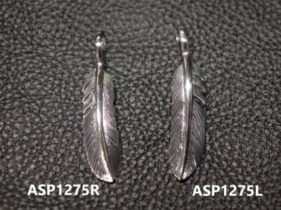 画像1: フェザーペンダントS　左右向あり　ASP-1275　CLOVER925セレクト　シルバーペンダントトップ