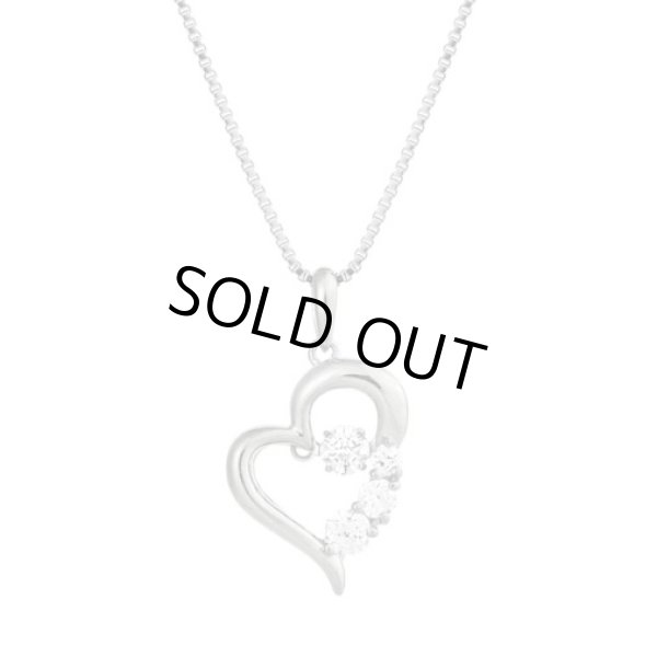 画像1: 【クロスフォー】 ダンシングストーン ネックレス　D-3stone Heart　NYP-585　レディスネックレス (1)