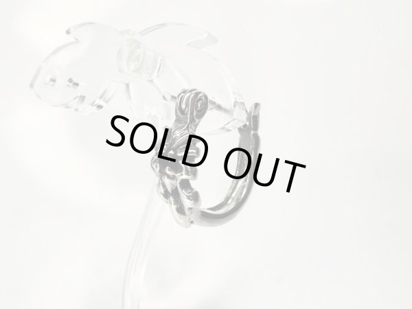 画像1: CLOVER925セレクト　ゴシックフープ・ピアス　BKCZ　シルバーピアス　片売り　CLSLCT-E041BKCZ (1)