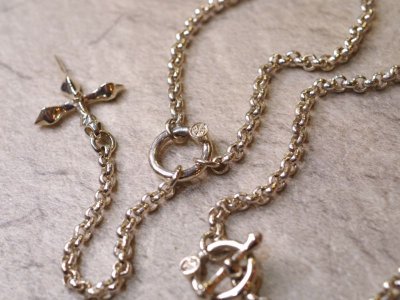 画像1: 【Used】デフブリード ロザリオネックレス deaf breed Custom rosary necklace SILVER925 ネックレス メンズ レディース