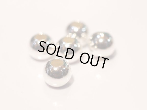 画像1: シルバービーズ　ラウンドビーズ　6mm（5個セット）　CL-PARTS003_6 (1)