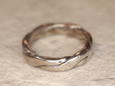 画像1: 【Used】龍頭 ツイストリング 21号 SILVER950 リング メンズ レディース