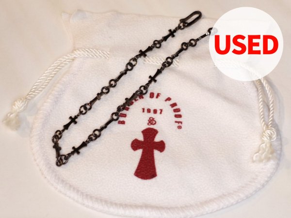 画像1: 【Used】バーデンオブプルーフ クロスチェーンブレスレット 限定BKモデル SILVER925 メンズ レディース (1)