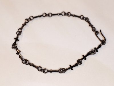 画像1: 【Used】バーデンオブプルーフ クロスチェーンブレスレット 限定BKモデル SILVER925 メンズ レディース