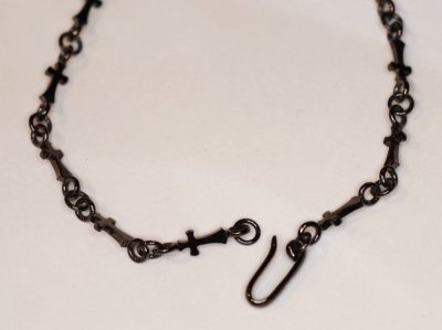 画像2: 【Used】バーデンオブプルーフ クロスチェーンブレスレット 限定BKモデル SILVER925 メンズ レディース