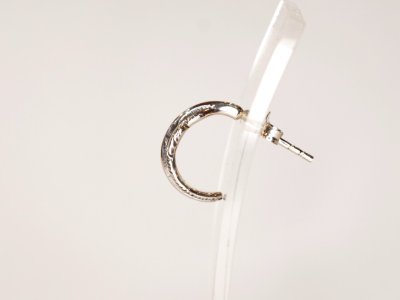 画像1: CLOVER925セレクト　フェザー・ハーフフープ・ピアス　シルバーピアス　片売り　CLSLCT-E051